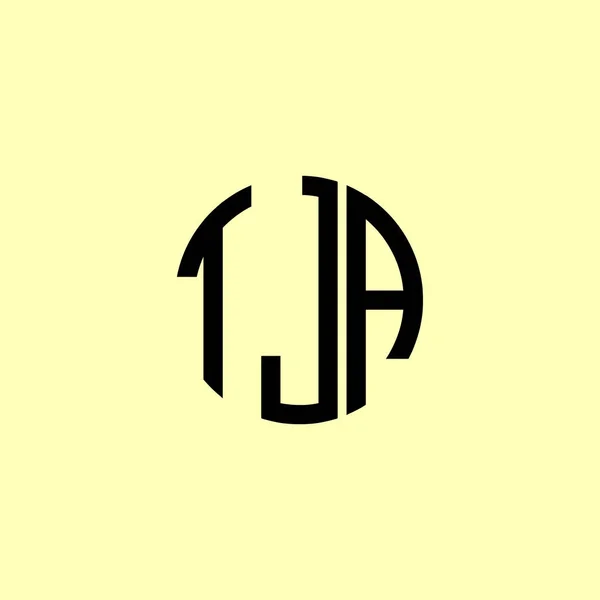 Kreative Runde Anfangsbuchstaben Tja Logo Wird Geeignet Sein Für Welches — Stockvektor