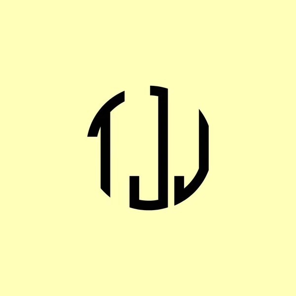 Творчі Округлені Початкові Літери Логотип Tjj Підійде Якої Компанії Або — стоковий вектор