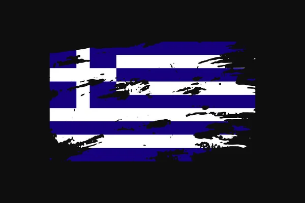 ギリシャのグランジスタイルの旗 Tシャツのグラフィック プリント ポスター 背景を使用します — ストックベクタ