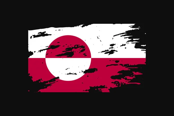 Bandera Grunge Style Groenlandia Utilizará Gráficos Camiseta Impresión Póster Fondo — Vector de stock