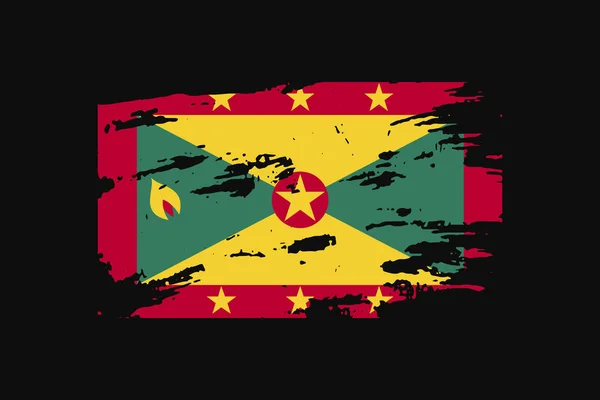 Grunge Style Flagge Von Grenada Wird Shirt Grafiken Druck Poster — Stockvektor