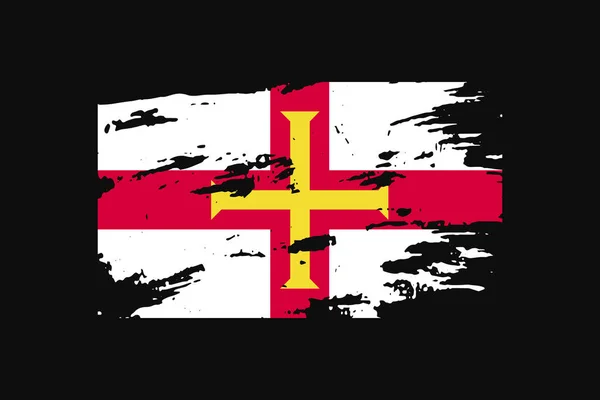 Bandera Grunge Style Del Guernsey Utilizará Gráficos Camiseta Impresión Póster — Archivo Imágenes Vectoriales