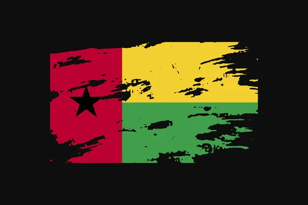 Grunge Style Bandeira Guineabissau Será Usado Gráficos Shirt Impressão Cartaz — Vetor de Stock