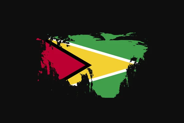 Grunge Style Flag Guyana Inglés Utilizará Gráficos Camiseta Impresión Póster — Vector de stock