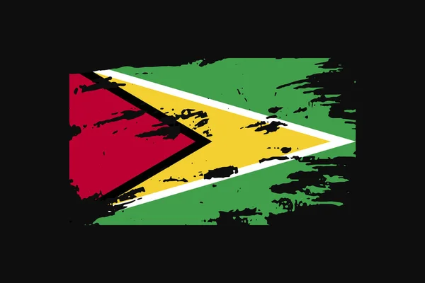 Grunge Style Flag Guyana Inglés Utilizará Gráficos Camiseta Impresión Póster — Archivo Imágenes Vectoriales