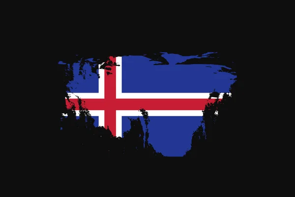 Bandera Grunge Style Islandia Utilizará Gráficos Camiseta Impresión Póster Fondo — Archivo Imágenes Vectoriales