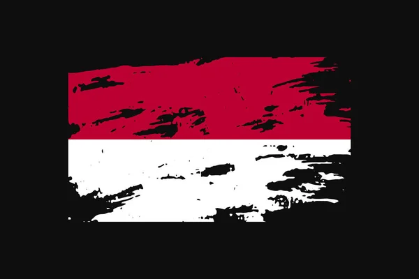 Grunge Style Vlag Van Indonesië Het Zal Worden Gebruikt Shirt — Stockvector