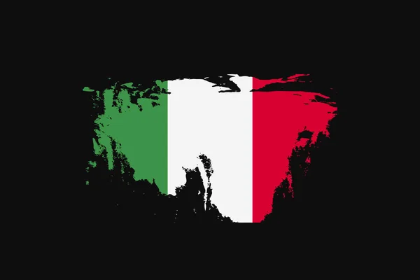 イタリアのグランジスタイルの旗 Tシャツのグラフィック プリント ポスター 背景を使用します — ストックベクタ
