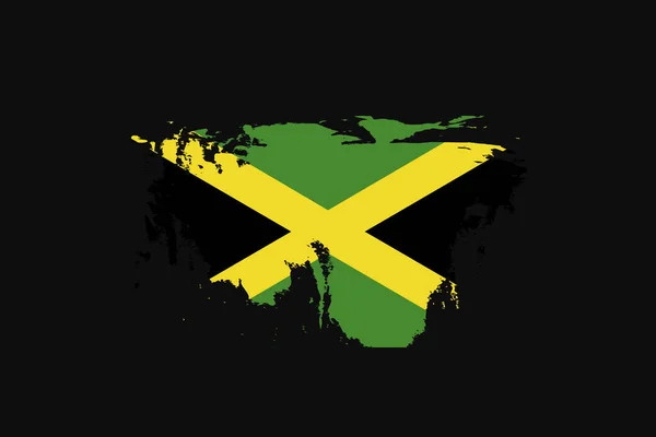 Grunge Style Flag Jamaica Utilizará Gráficos Camiseta Impresión Póster Fondo — Vector de stock