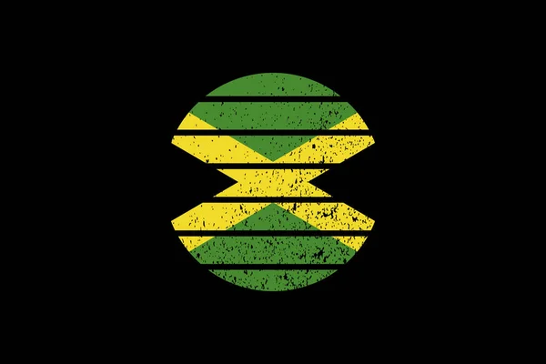 Grunge Style Bandiera Della Giamaica Sarà Utilizzato Shirt Grafica Stampa — Vettoriale Stock
