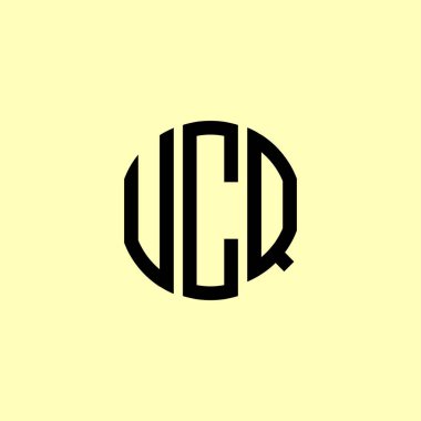 Yaratıcı Yuvarlak Harfler UCQ Logosu. Bu başlangıç için hangi şirket veya markanın adı uygun olacaktır.