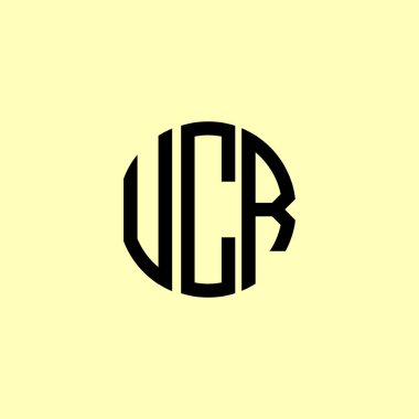 Yaratıcı Yuvarlak Harfler UCR Logosu. Bu başlangıç için hangi şirket veya markanın adı uygun olacaktır.