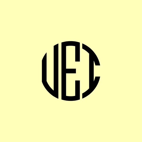 创用Rounded Initial Letters Uei Logo 这将是合适的哪家公司或品牌开始这些初始的 — 图库矢量图片