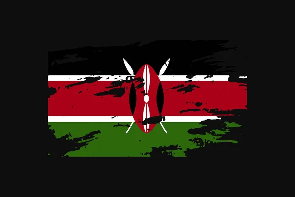 Grunge Style Drapeau Kenya Sera Utilisé Graphiques Shirt Impression Affiche — Image vectorielle