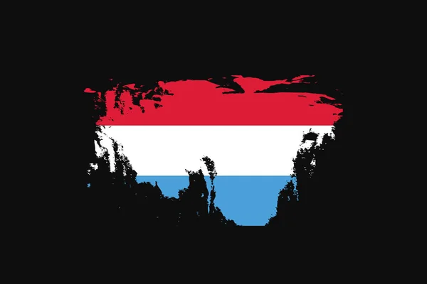 Grunge Style Vlag Van Luxemburg Het Zal Worden Gebruikt Shirt — Stockvector