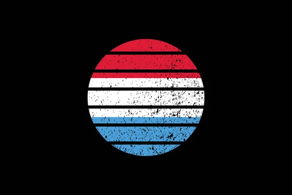 Grunge Style Bandeira Luxemburgo Será Usado Gráficos Shirt Impressão Cartaz — Vetor de Stock