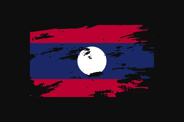 Bandera Grunge Style Los Laos Utilizará Gráficos Camiseta Impresión Póster — Vector de stock