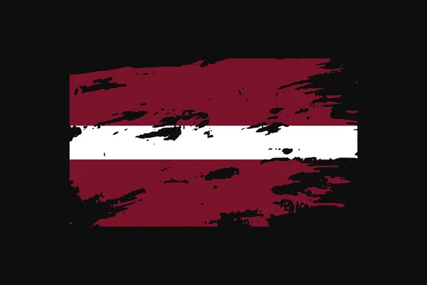 Grunge Style Flag Latvia Inglés Utilizará Gráficos Camiseta Impresión Póster — Vector de stock