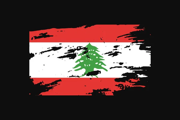 Grunge Style Drapeau Liban Sera Utilisé Graphiques Shirt Impression Affiche — Image vectorielle