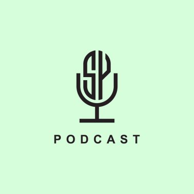 Podcast veya Müzik için yaratıcı harfler SY logosu. Bu başlangıç için hangi şirket veya markanın adı uygun olacaktır.