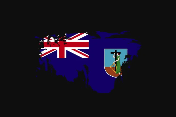 Σημαία Στυλ Grunge Του Montserra Χρησιμοποιηθεί Shirt Γραφικά Εκτύπωση Αφίσα — Διανυσματικό Αρχείο