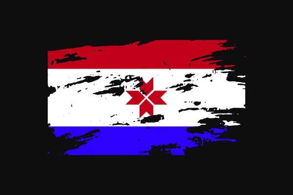 Grunge Style Vlag Van Mordovia Het Zal Worden Gebruikt Shirt — Stockvector