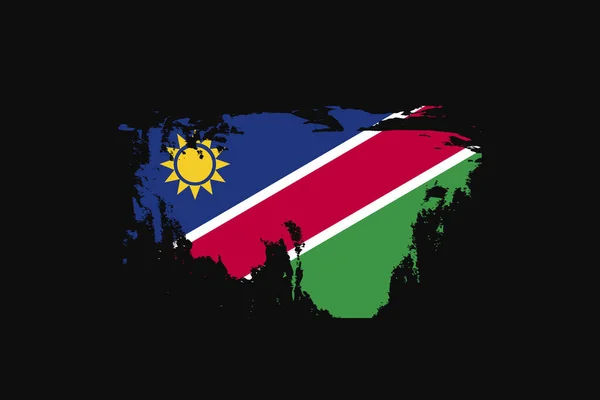 Grunge Style Flag Namibia Bude Použita Grafika Tisk Plakát Pozadí — Stockový vektor