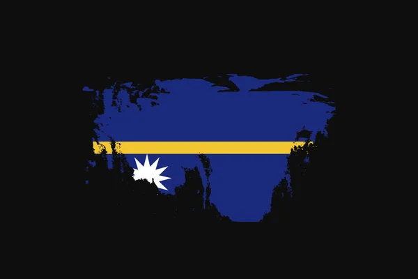 Grunge Style Flag Från Nauru Det Kommer Att Användas Shirt — Stock vektor
