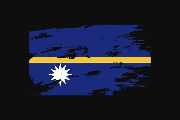 Grunge Style Flag Nauru Used Shirt Graphics Print Poster Background — Stock Vector