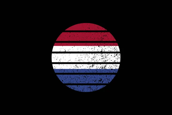 Bandera Grunge Style Los Países Bajos Utilizará Gráficos Camiseta Impresión — Archivo Imágenes Vectoriales