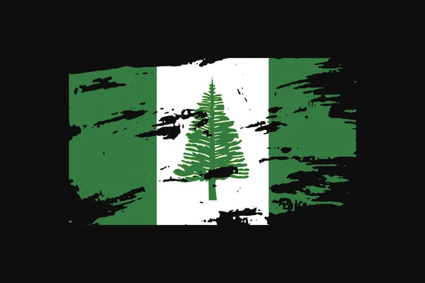 诺福克岛的格朗格风格旗帜 它将用于T恤衫图形 印刷品 海报和背景 — 图库矢量图片