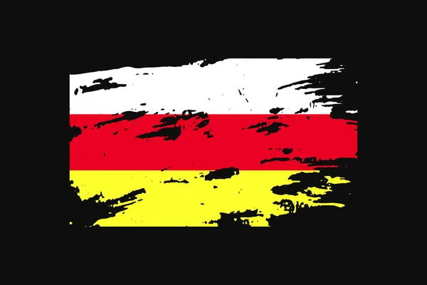 Grunge Style Vlag Van Noord Ossetië Het Zal Worden Gebruikt — Stockvector