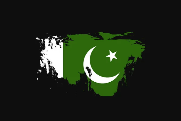 Grunge Style Flag Pakistan Bude Použita Grafika Tisk Plakát Pozadí — Stockový vektor