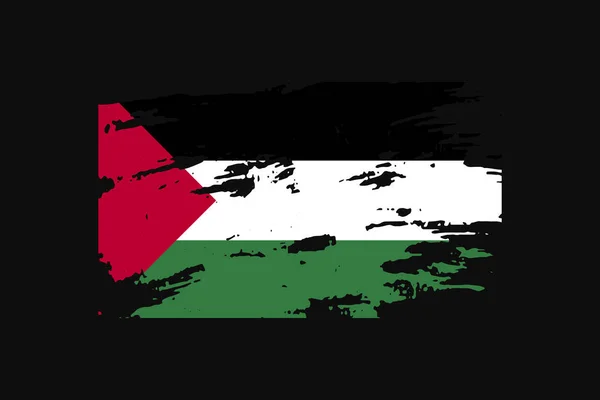 Bandera Grunge Style Palestina Utilizará Gráficos Camiseta Impresión Póster Fondo — Vector de stock