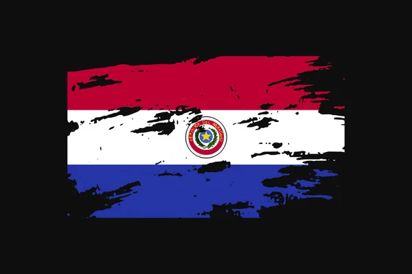 Grunge Style Flag Paraguay Bude Použita Grafika Tisk Plakát Pozadí — Stockový vektor