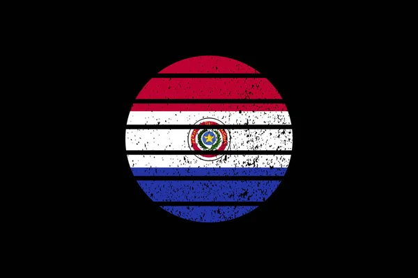 Grunge Style Vlag Van Paraguay Het Zal Worden Gebruikt Shirt — Stockvector
