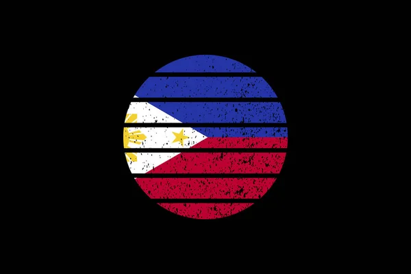 Grunge Style Flag Philippines Utilizará Gráficos Camiseta Impresión Póster Fondo — Vector de stock