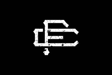 Klasik İlk Harfler FC Logosu. Bu logo yaratıcı bir şekilde antika monogram yazı karakterini içeriyor. Kraliyet, Butik, Otel, Heraldic ve moda için uygun olacak..