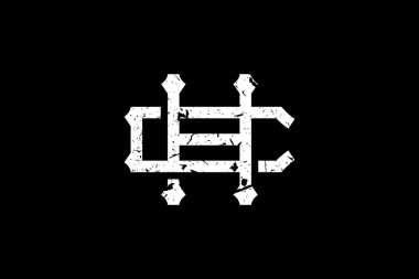 Eski Harflerin Baş harfleri HC Logosu. Bu logo yaratıcı bir şekilde antika monogram yazı karakterini içeriyor. Kraliyet, Butik, Otel, Heraldic ve moda için uygun olacak..