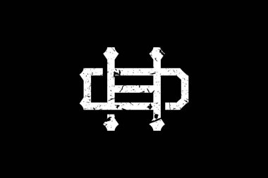 Eski Harflerin Baş harfleri HD logosu. Bu logo yaratıcı bir şekilde antika monogram yazı karakterini içeriyor. Kraliyet, Butik, Otel, Heraldic ve moda için uygun olacak..