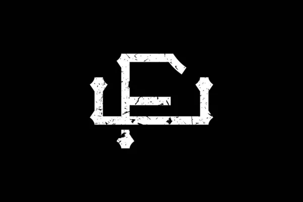 复古首字母Fu标志 这个标志创造性地结合了古老的单字字体 它将适合皇家 精品店 Heraldic — 图库矢量图片