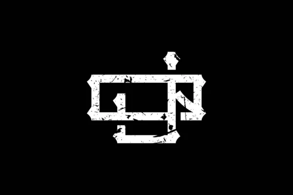 Vintage Initial Letters Logo Dieses Logo Integriert Kreativ Antike Monogrammschrift — Stockvektor