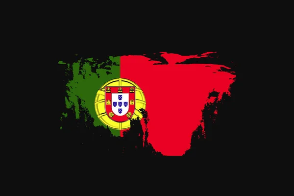 Bandera Grunge Style Del Portugal Utilizará Gráficos Camiseta Impresión Póster — Vector de stock