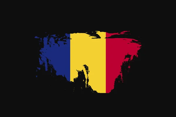 Grunge Style Bandeira Romênia Será Usado Gráficos Shirt Impressão Cartaz —  Vetores de Stock