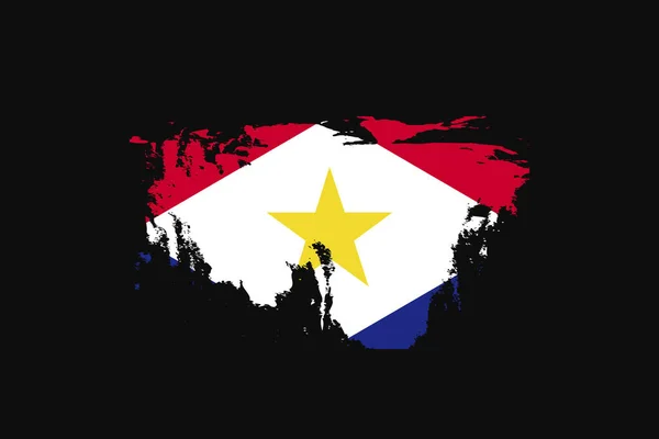 Σημαία Στυλ Grunge Της Saba Χρησιμοποιηθεί Shirt Γραφικά Εκτύπωση Αφίσα — Διανυσματικό Αρχείο