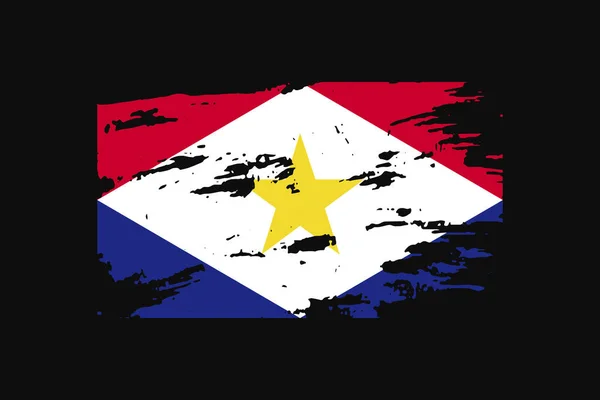 Σημαία Στυλ Grunge Της Saba Χρησιμοποιηθεί Shirt Γραφικά Εκτύπωση Αφίσα — Διανυσματικό Αρχείο