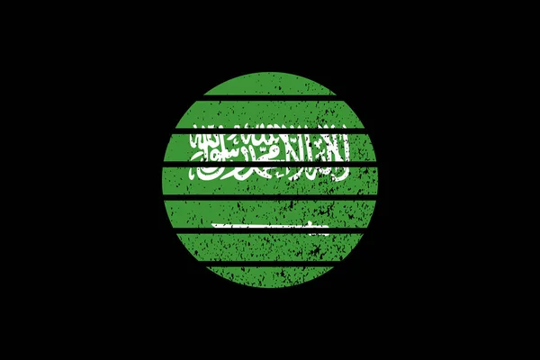 Grunge Style Flag Saudi Arabia Inglés Utilizará Gráficos Camiseta Impresión — Vector de stock