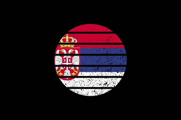 세르비아의 국기가게 양되었다 티셔츠 그래픽 포스터 백그라운드 사용됩니다 — 스톡 벡터