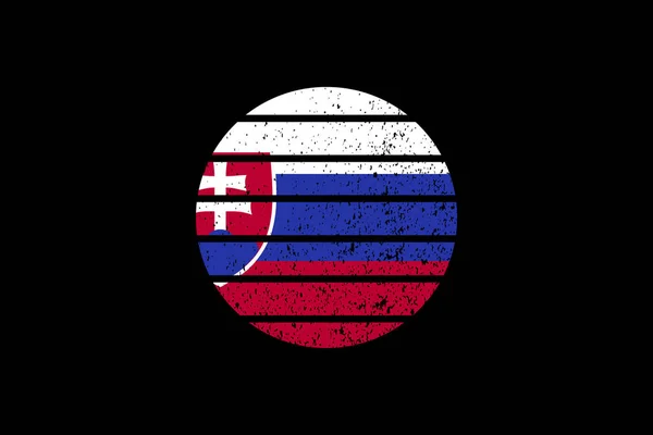 Grunge Style Flag Slovakia Used Shirt Graphics Print Poster Background — Stock Vector