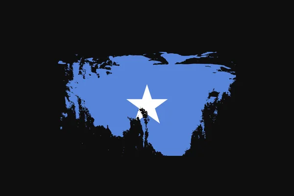 Die Flagge Somalias Grunge Stil Wird Shirt Grafiken Druck Poster — Stockvektor
